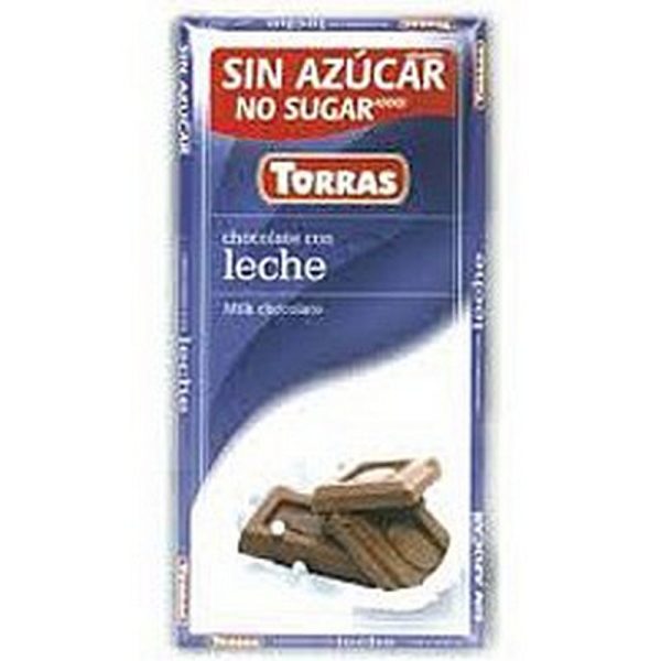 TORRAS CHOCOLATE CON LECHE SIN AZUCAR 75 GR