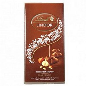 LINDT LINDOR SINGLE HZELNUTS 100 GRS.