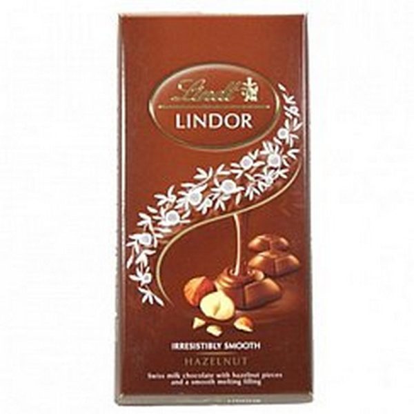 LINDT LINDOR SINGLE HZELNUTS 100 GRS.