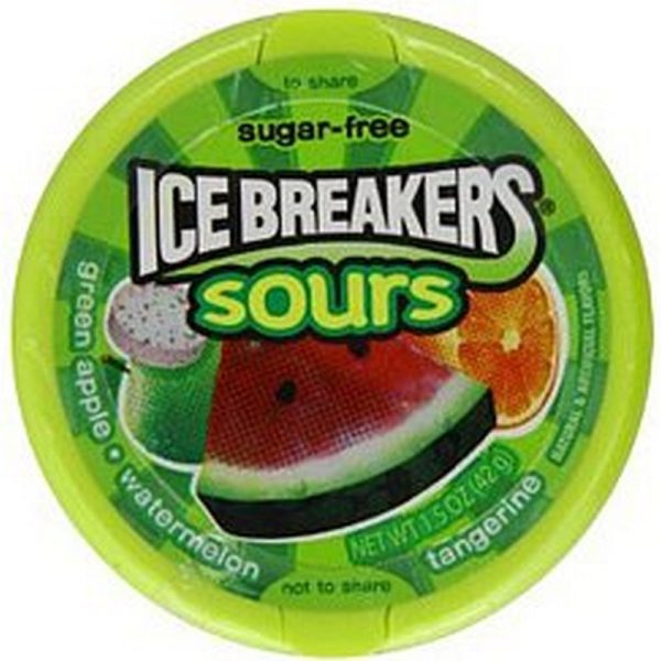 HERSHEY`S ICE BREAKER MINT FRUITSOURS 42 GRS