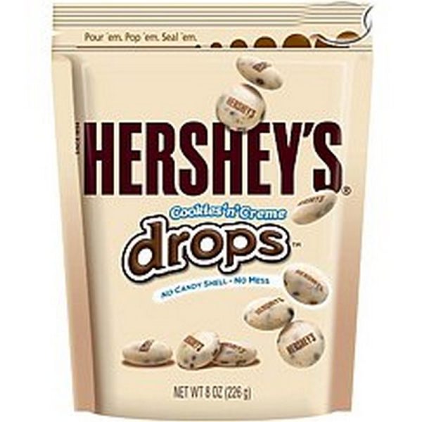 HERSHEY`S COOKIES N CREME KISSES POUCH 355 GRS