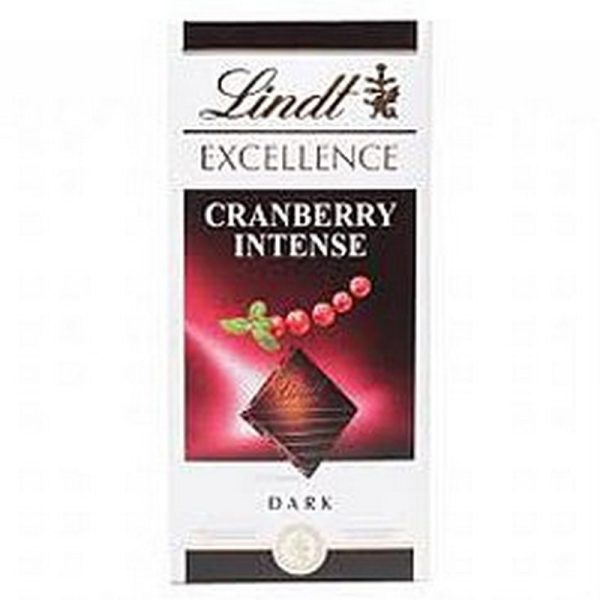 LINDT EXCELLENCE CRANBERRY INTENSE 100 GRS.