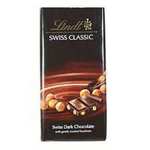 LINDT SWISS CLASSIC DARK HAZELNUT 100 GRS.