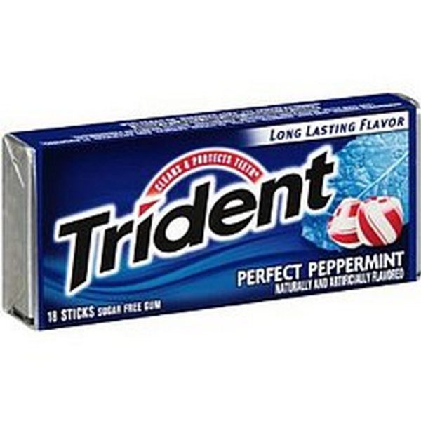TRIDENT FRESH PEPMINT 72.5 GRS