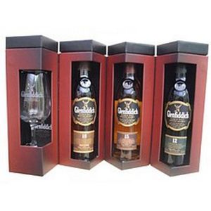 GLENFIDDICH QUAD PACK 3 X 20 CL + COPA