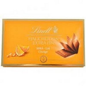 LINDT ORANGE MILK THINS 200 GRS