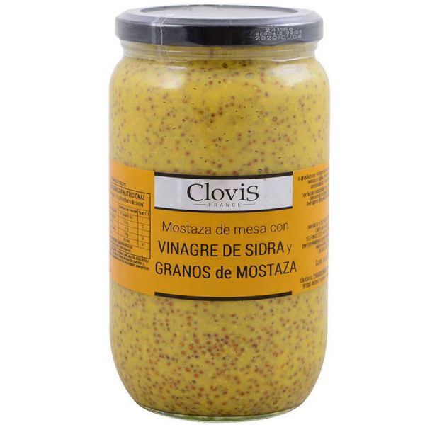 CLOVIS MOSTAZA VINAGRE SIDRA C/GRANOS 810G