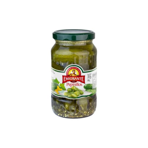 EMIGRANTE PEPINILLOS AGRIDULCES FCO. 353 GR.