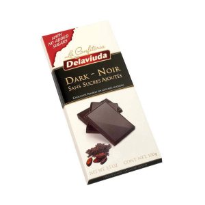 DELAVIUDA TABLETA CHOC NEGRO S/AZUCAR 100 GR.