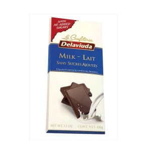 DELAVIUDA TABLETA CH C/LECHE AVELL S/AZUCAR 100GR