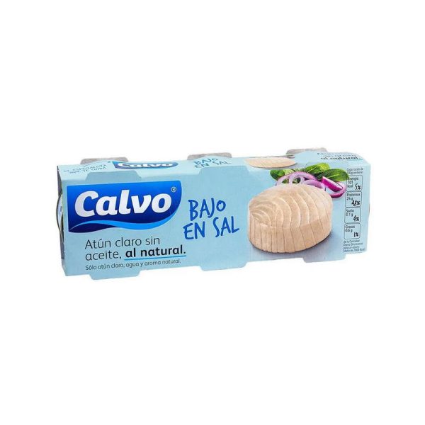 CALVO ATUN AL NATURAL BAJO EN SAL PACK X3 LATAS 80