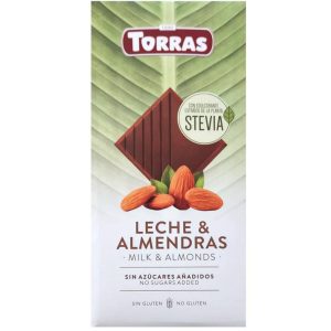 TORRAS STEVIA CHOCOLATE CON LECHE Y ALM 100 GR.
