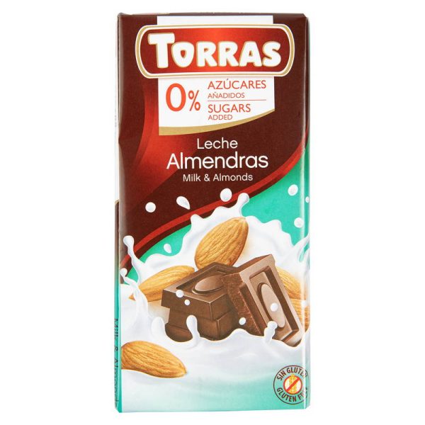 TORRAS CHOCOLATE CON LECHE/ ALMEND S/A 75 GR.