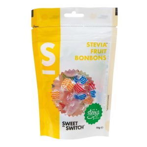 SWEET-SWITCH FRUIT BONBONS STEVIA POUCH 70GR