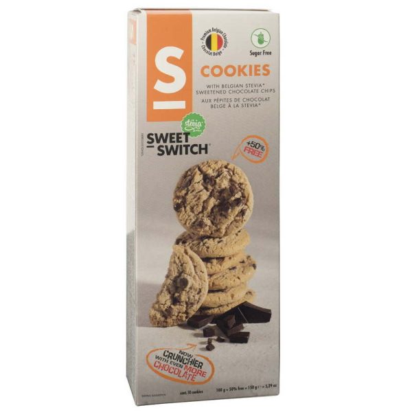 SWEET-SWITCH COOKIES W/BELGIAN CHOCO STEVIA 100GR