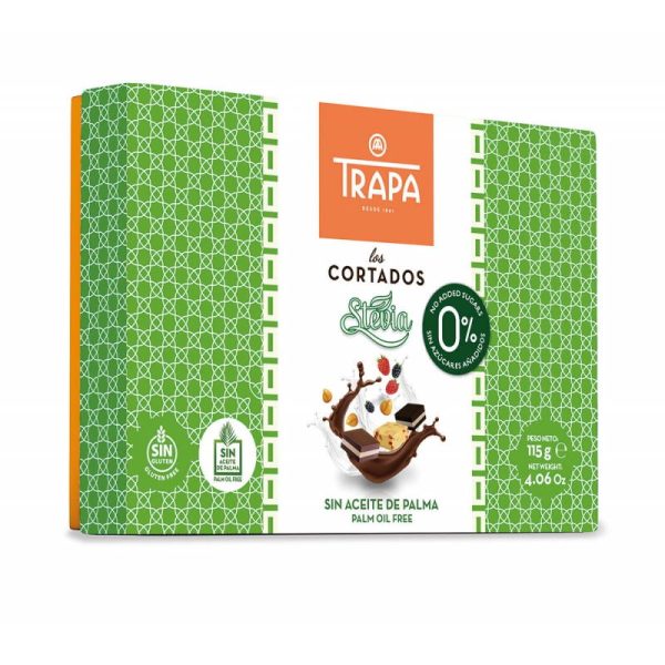 TRAPA BOMBONES CORTADOS STEVIA 115GR