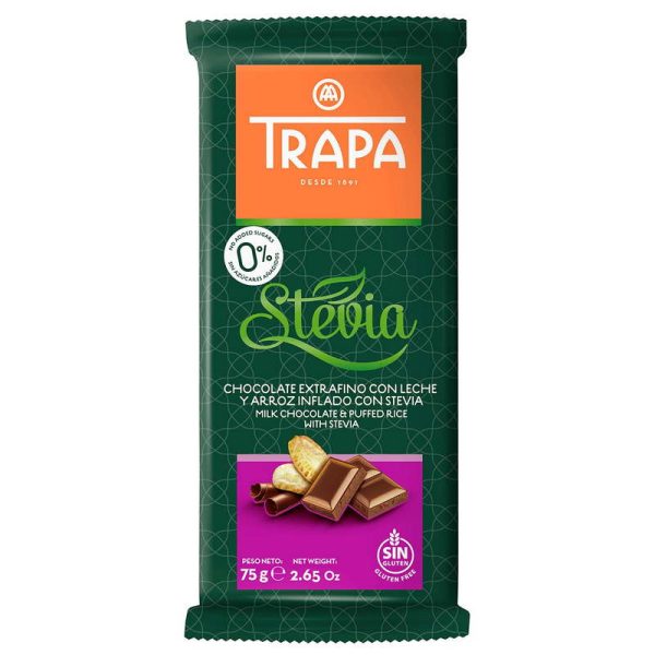 TRAPA TABLETA STEVIA CHOC C/CEREAL 75GR