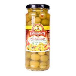 EMIGRANTE ACEITUNAS RELLENAS C/MORRON FCO 320G.