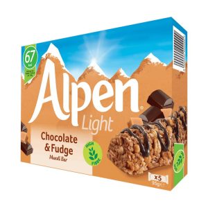 ALPEN BARS LIGHT CHOCO Y FUDGEX5