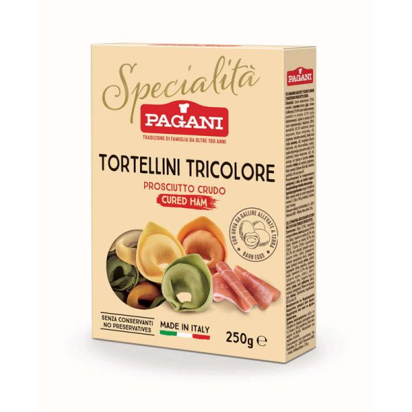 PAGANI TORTELLINI TRICOLOR JAMON 250 GR