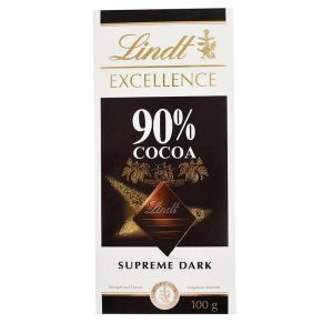 LINDT EXCELLENCE 90% DARK 100 GRS