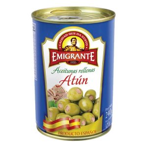 EMIGRANTE ACEITUNAS RELLENAS C/ATUN  LATA 240 GR.