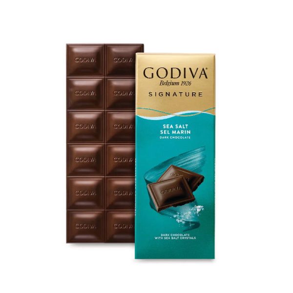 GODIVA TABLET DARK SEA SALT 90G