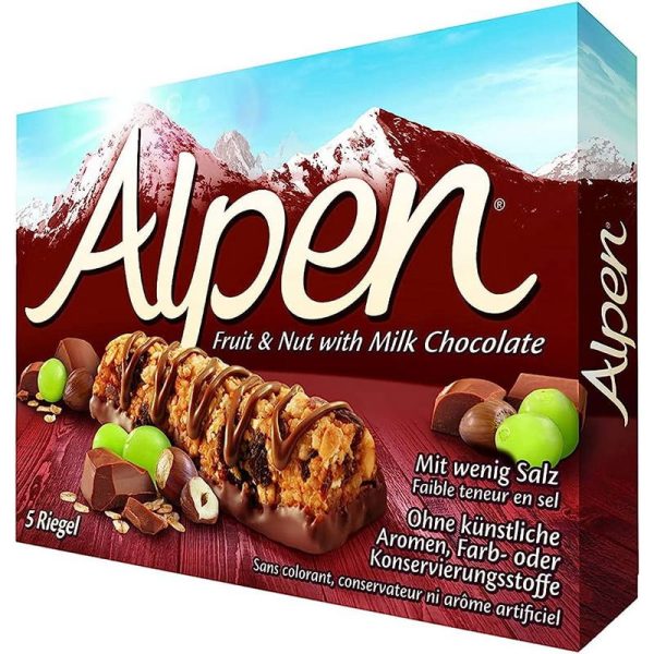 ALPEN BARS CHOCO FRUTAS SECAS Y NUECES (X UNIDAD)