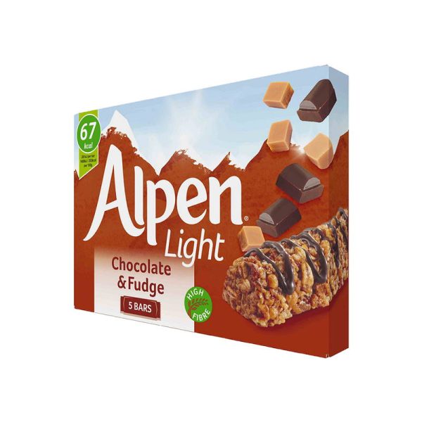 ALPEN BARS LIGHT CHOCO Y FUDGE (X UNIDAD)