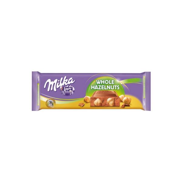 MILKA TABLETA MILK WITH WHOLE NUTS 270 GRS