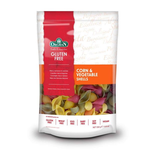 ORGRAN SPIRALS CORN AND VEGETABLE SHELLS 250 GRS