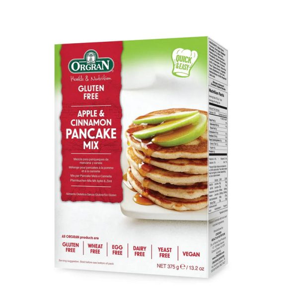 ORGRAN APPLE AND CINNAMON PANCAKE MIX 375 GRS