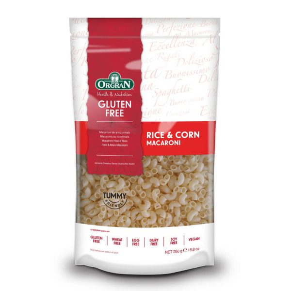 ORGRAN RICE AND CORN MACARONI 250 GRS