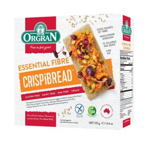ORGRAN CRISPIBREAD ESSENTIAL FIBRE 125 GRS