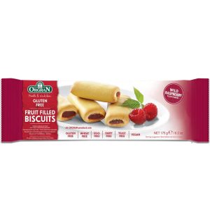 ORGRAN BISCUITS WILD RASPBERRY FRUIT FILLED 175 GR