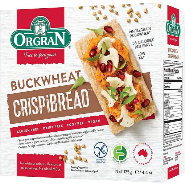 ORGRAN CRISPIBREAD BUCKWHEAT 125 GRS