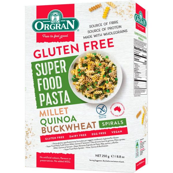ORGRAN SPIRALS QUINOA PASTA 250 GRS