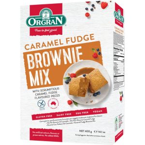 ORGRAN BROWNIE CARAMEL FUDGE MIX 400 GRS