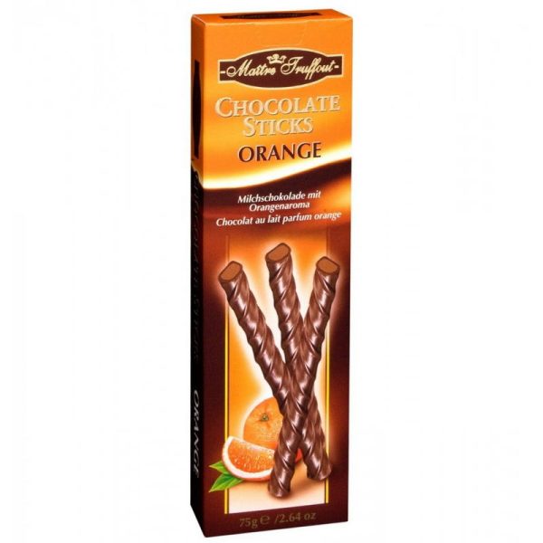 MT CHOCOLATE STICKS W/MILK & ORANGE 75 GRS