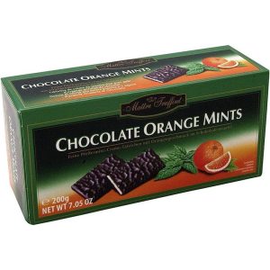 MT DARK CHOCOLATE W/ORANGE-MINT CREAM FLNG 200 GRS
