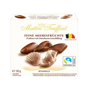 MT CHOCOLATE MINI PRALINES SEA SHELLS 50 GRS