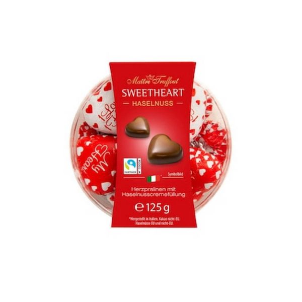 MT CHOCOLATE ICED HEARTS W/STRAWBERRY 125 GRS