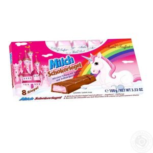 MT UNICORN CHOCOLATE W/MILK FILING STBRRY 100 GRS