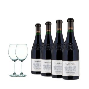TARAPACÁ PACK GRAN RESERVA (4 CAB.SAUV+2COPAS)