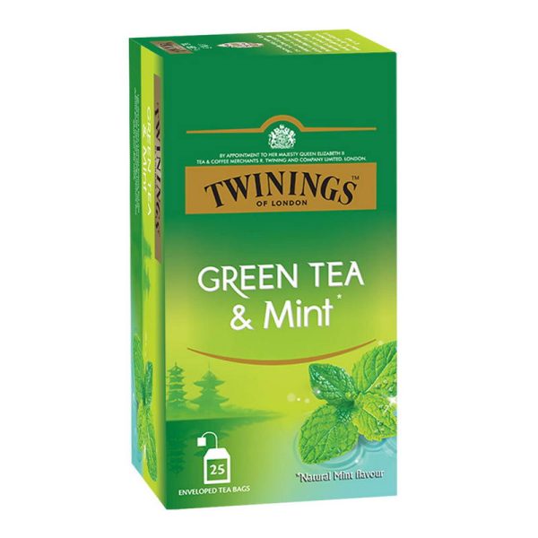TWININGS GREEN TEA & MINT 25 SOBRES