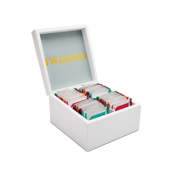 TWININGS BOX 6 COMPARTIMENTOS C/TE WHITE
