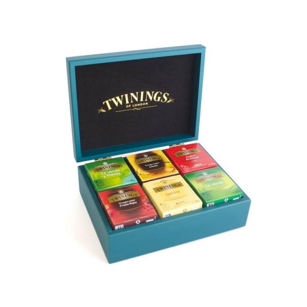 TWININGS BOX 6 COMPARTIMENTOS C/TE GREEN 60 SOBRES