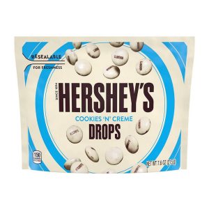 HERSHEY`S DROPS COOKIES CREME POUCH 200 GRS.