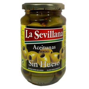 LA SEVILLANA ACEITUNA VERDES S/HUESO FRASCO 450GR