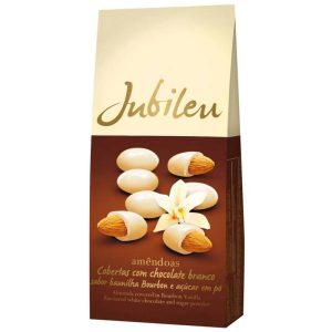 JUBILEU ALMOND COVER WHITE CHOCO BOUR/VANI 180 GRS